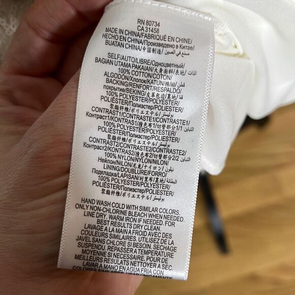 BCBG Maxazria Sequin Lace Sleeveless V Neck Off White A-line Women's Dress Size - Picture 14 of 15